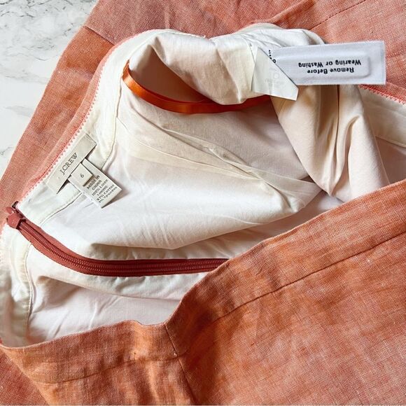 J. Crew linen lightweight straight skirt - Picture 4 of 6